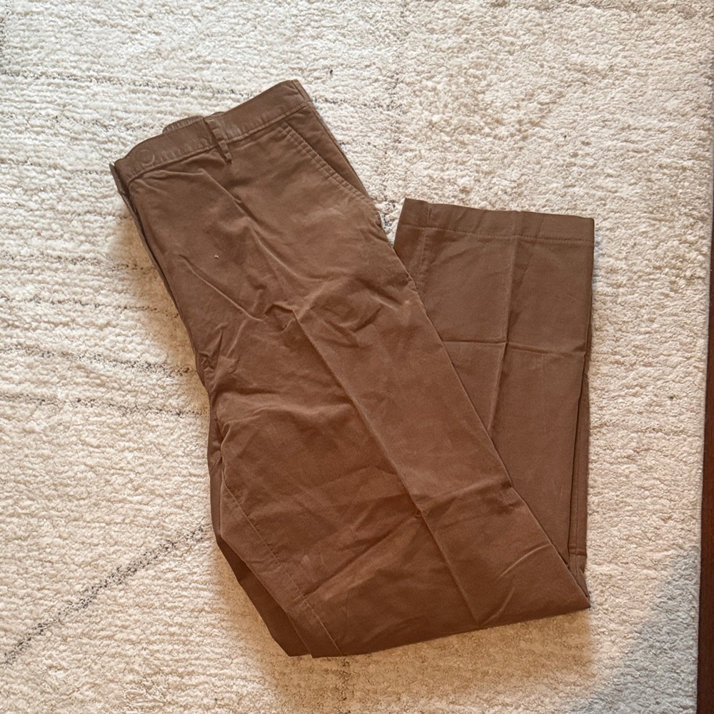 women’s lands end corduroy tan pants straight